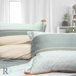 Set de lenjerie de pat dublu din satin de bumbac Alek