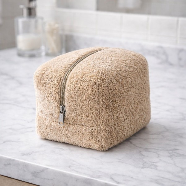 Geantă cosmetică din prosop Beige