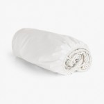 Cearșaf cu elastic din percal 180×200 - Alb