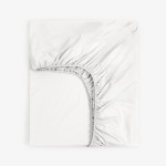 Cearșaf cu elastic din percal 180×200 - Alb