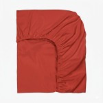 Cearșaf din bumbac cu elastic Roșu 160/200