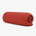 Cearșaf din bumbac cu elastic Roșu 160/200