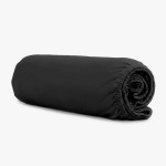 Cearșaf din bumbac cu elastic Negru 160/200