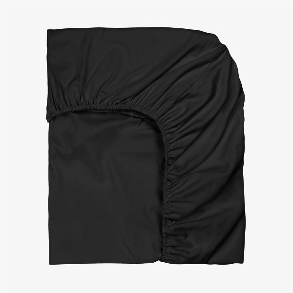Cearșaf din bumbac cu elastic Negru 160/200