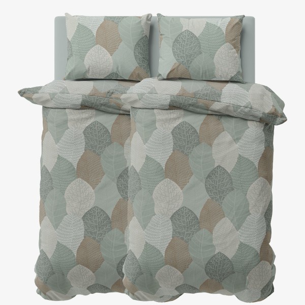 Set de lenjerie de pat din bumbac ranfors Forest, 5 piese