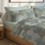 Set de lenjerie de pat din bumbac ranfors Forest, 5 piese