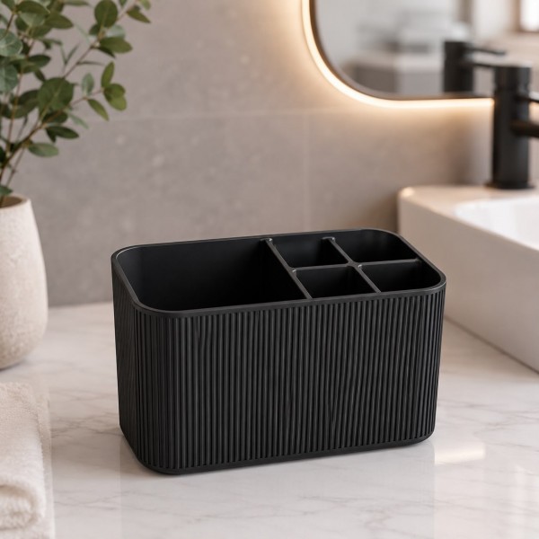 Organizator de baie elegant în negru