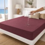 Cearșaf impermeabil cu elastic Lara 120/200/25 bordo