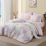 Lenjerie dublă 3D din microsatin Patchwork