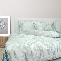 Lenjerie de pat Tencel Garden albastru deschis cu motive florale