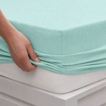 Cearceaf de pat cu elastic verde mentă 140x200 cm – Serenity
