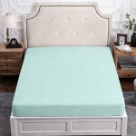 Cearceaf de pat cu elastic verde mentă 140x200 cm – Serenity