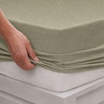 Cearceaf de pat cu elastic verde închis 160/200 – Serenity
