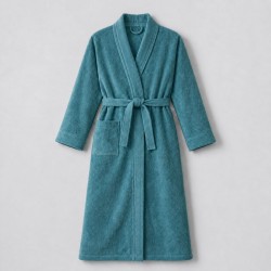 Halat de lux cu guler de designer Tokyo petrol