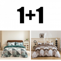 2 bucăți lenjerie de pat din microsatin Vitoria verde și Kiton