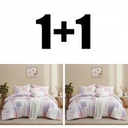 2 bucăți lenjerie de pat din microsatin Patchwork