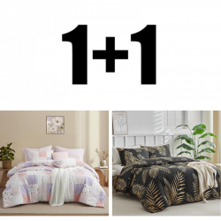 2 bucăți lenjerie de pat din microsatin Patchwork și Toro