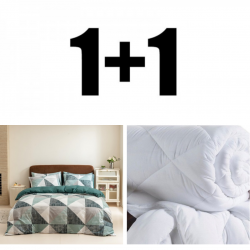 Pătură ușoară și lenjerie de pat single din microsatin Vitoria verde