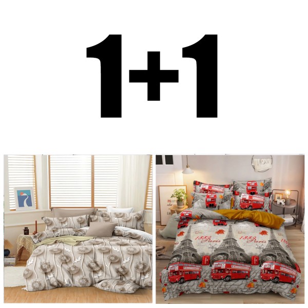 Lenjerie de pat VINTAGE NOVA și 3D Păpădii set de 2 bucăți