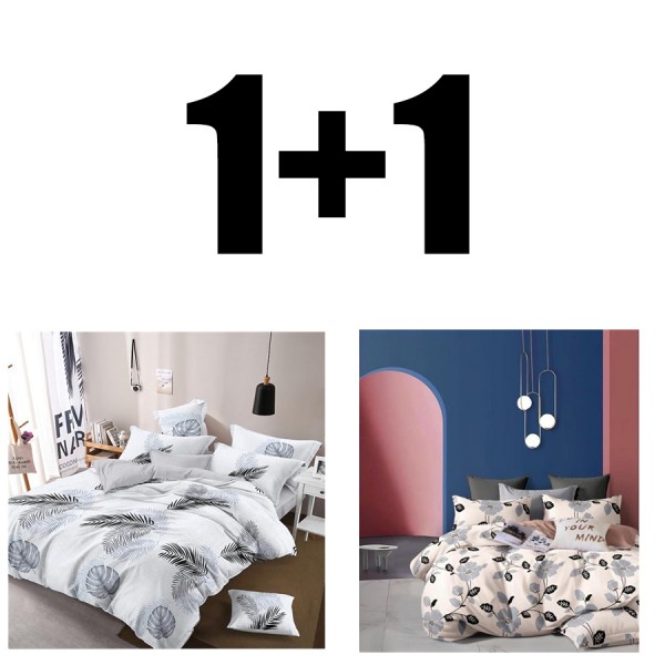 Lenjerie de pat singel satinată FALCO și BEATRICE set de 2 bucăți