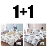 Două bucăți de lenjerie de pat satin dublu Flex + Falco