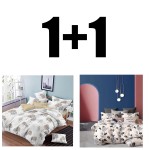 Două bucăți de lenjerie de pat satin dublu Flex + Beatrice