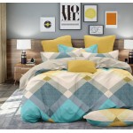 2 bucăți lenjerie de pat din satin pentru dormitor dublu  Baha + Giza