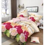 2 bucăți lenjerie de pat din satin pentru dormitor dublu Rebeka + Tanta