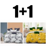 2 bucăți lenjerie de pat satin single Aswan + Daisy