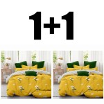 2 bucăți lenjerie de pat satin single Daisy