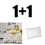 Lenjerie de pat single Summer microsatin + pernă 