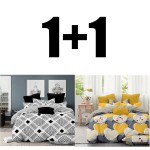Două seturi de lenjerie de pat single Infinity și Valentin microsatin