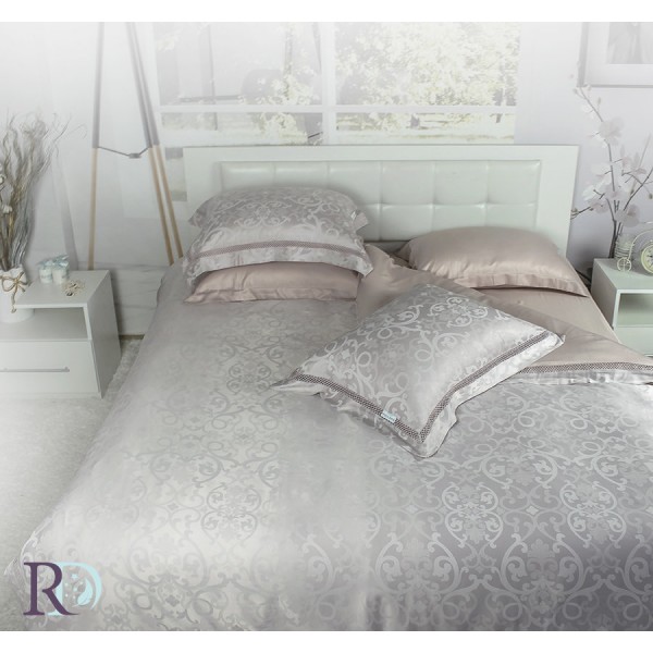 Lenjerie de pat de tip boutique 100% modal Anhella Champagne