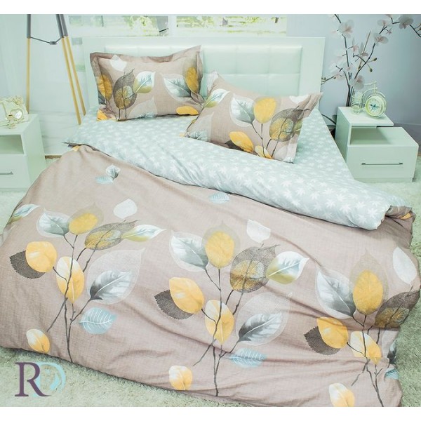 Lenjerie de pat din bumbac finet Amelia Beige