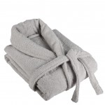 Halat de baie gri cu guler L/XL