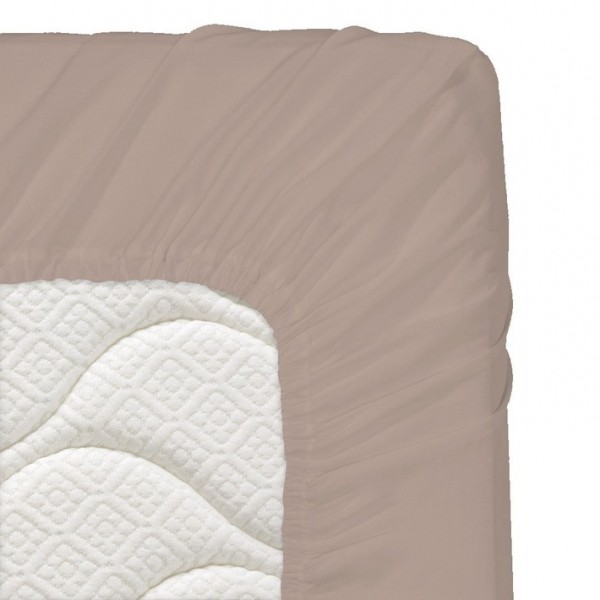 Cearșaf cu elastic ranforce cappuccino 120/200/25