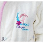 Halat de baie pentru copii broderie fluture