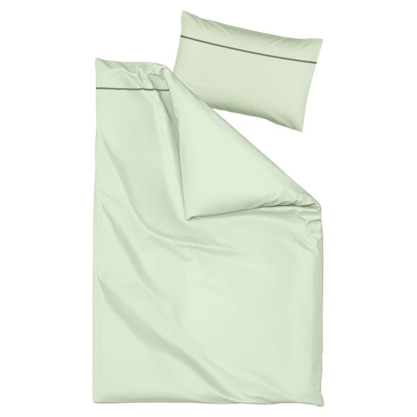 Lenjerie de pat din bumbac satinat Verde deschis 2 piese  