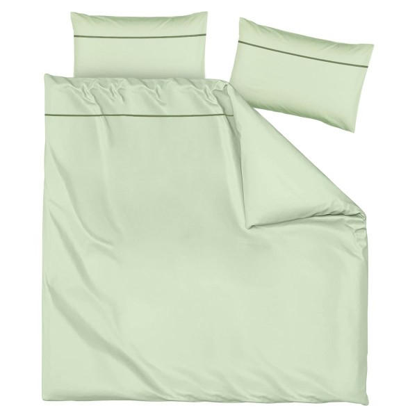 Lenjerie de pat din bumbac satin Light Green dublu