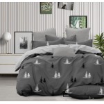 Două seturi de dormitoare dublu Grey Forest microsatin