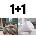 Lenjerie de pat pentru dormitor din microsatin Aslan + pilotă ușoară