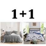 Două seturi de lenjerie de pat single Greco și Magnolia microsatin 