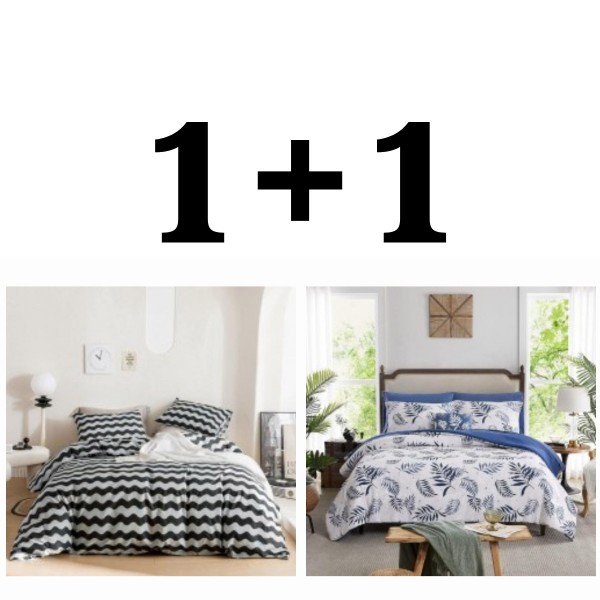 Două seturi de lenjerie de pat single Greco și Magnolia microsatin 