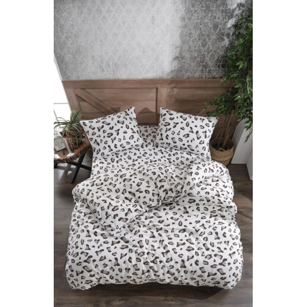 Lenjerie de pat single fin bumbac imprimeu animalier