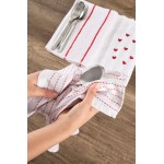 Setul de 3 prosoape de baie inimioare