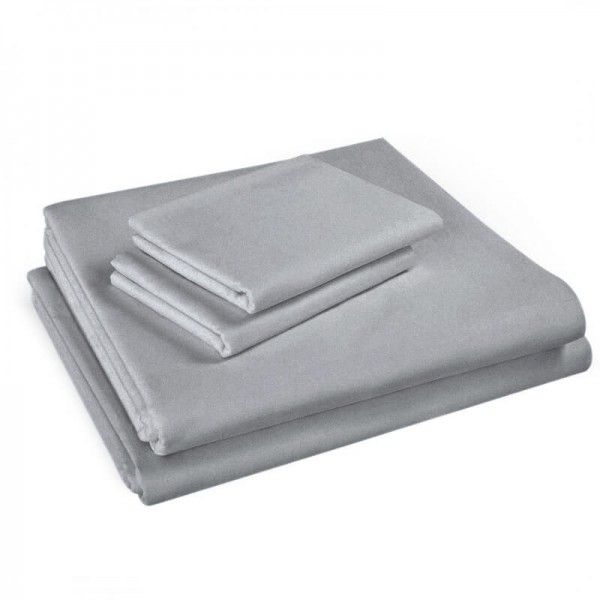 Cearșaf de pat din 100% bumbac Gri 220/240