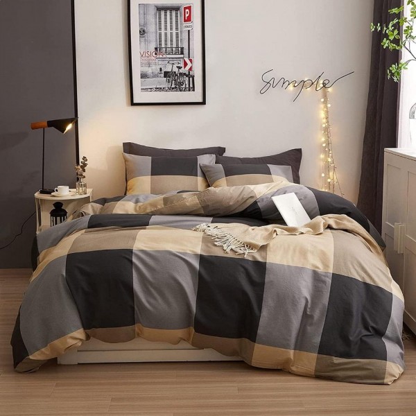 Lenjerie de pat de design microsatin Browny single